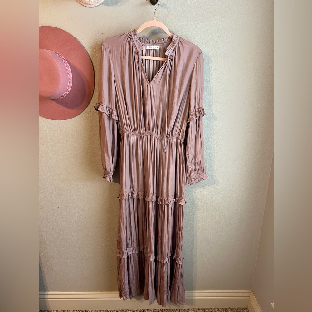 Satin maxi dress
